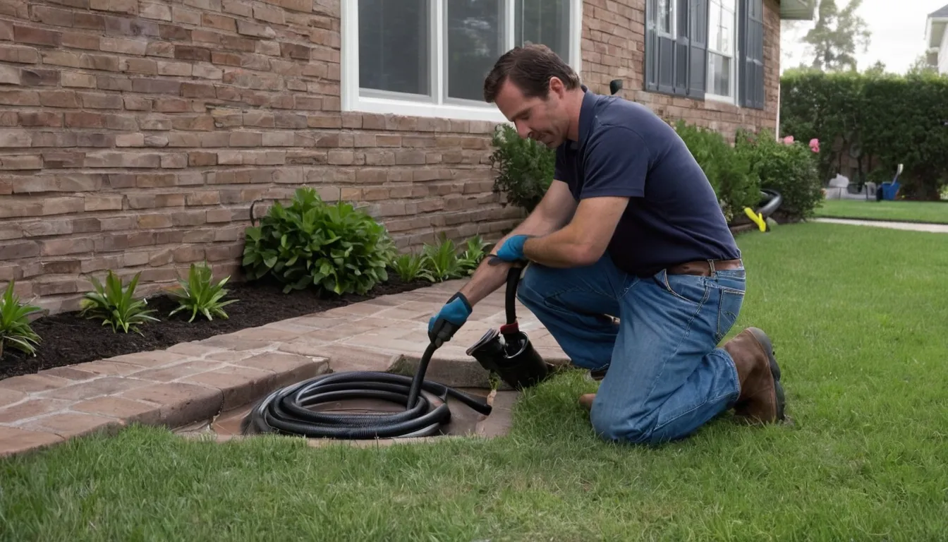 A local provider using a camera to inspect a home sewer line near Brunswick